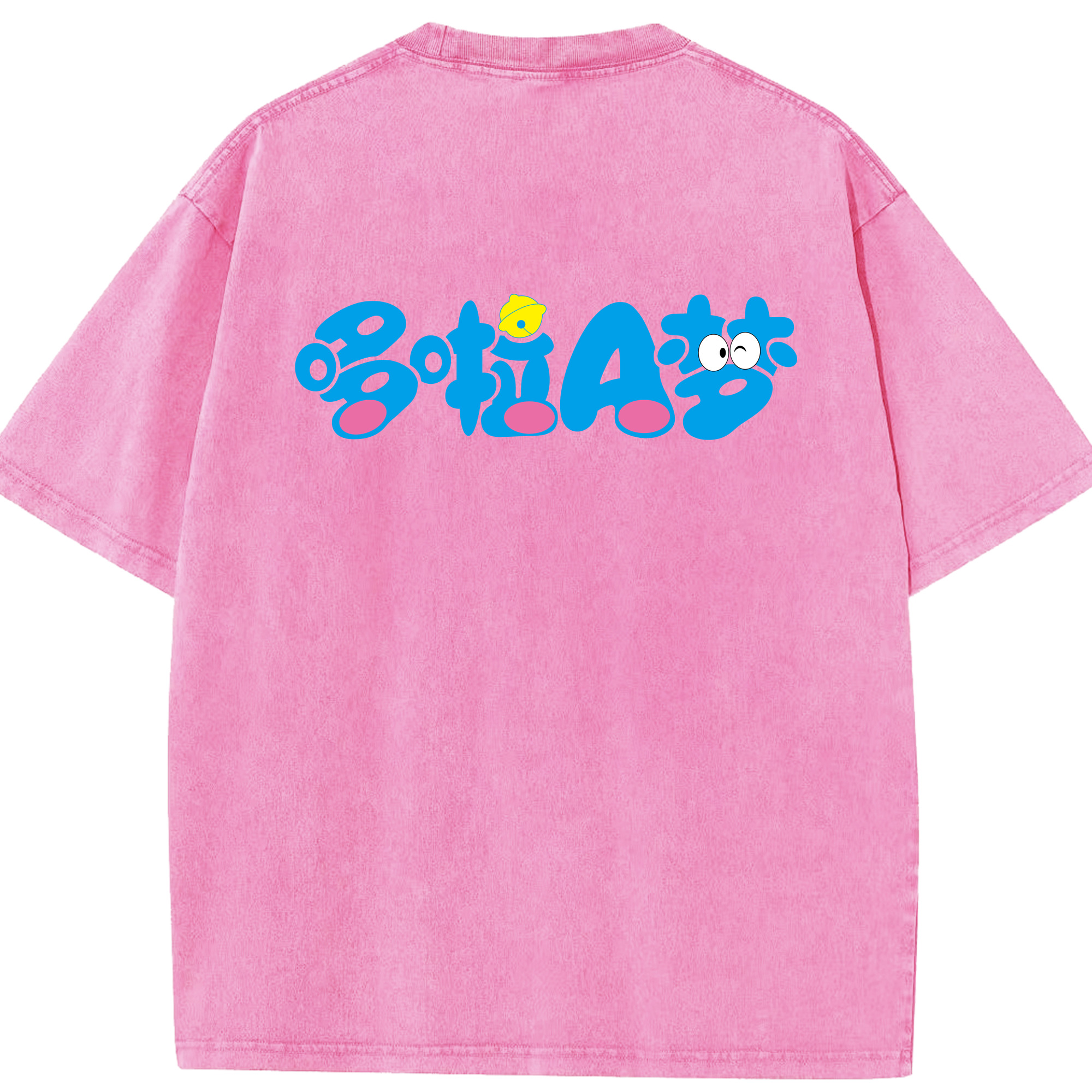 （画像用） ドラえもん Doraemon 綿100% ヴィンテージ風 半袖Tシャツ（背面プリント）
